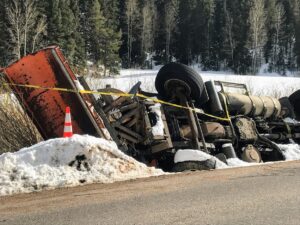 Truck wrecked Truck wrecked